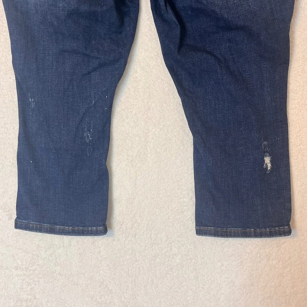 Judy Blue Capri Fit Distressed Dark Wash Denim Jeans 16W JB88211 DK-CO